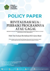 Image of Policy paper: revitalisasi KUA, perbaiki programnya atau gagal