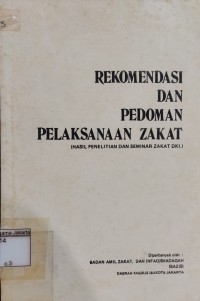 Image of Rekomendasi dan Pedoman Pelaksanaan zakat