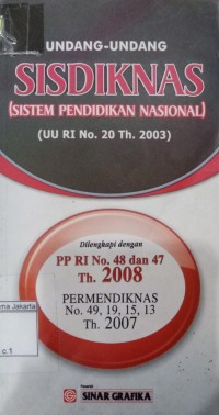 Image of Undang-Undang Sisdiknas (Sistem Pendidikan Nasional)