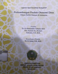 Image of Perkembangan Produk Otonomi Desa Dalam Politik Hukum di Indonesia