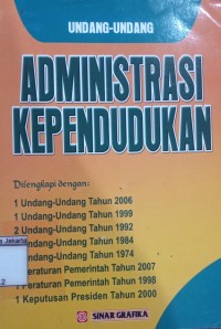 Image of Undang-Undang Administrasi Kependudukan