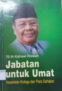 Image of 70 th Kafrawi Raidwan Jabatan Untuk Umat Kesaksian Kolega dan Para Sahabat