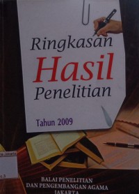 Image of Ringkasan Hasil Penilitian: Tahun 2009
