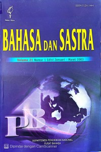 Image of Bahasa dan sastra Vol. 21 No. 1 (2003) Januari - Maret 2003