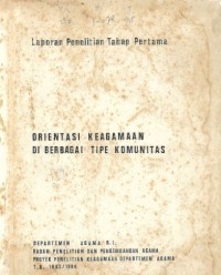 Image of Orientasi keagamaan di berbagai tipe komunitas