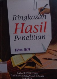 Image of Ringkasan Hasil Penilitian: Tahun 2009