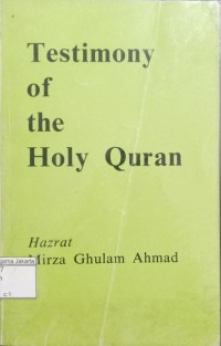 Image of Testimony of the Holy Quran